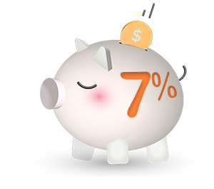 7PCT piggy bank
