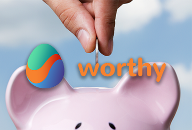 Worthy Logo with Piggy Bank