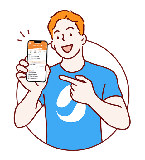 holding up Worthy phone 2