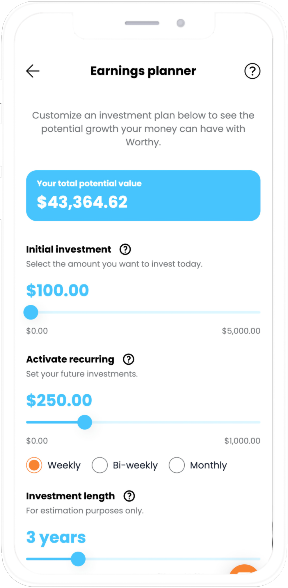 Planning calculator